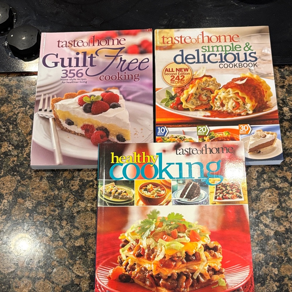 Taste of Home Cookbook Set - Purple, Green, Orange Covers